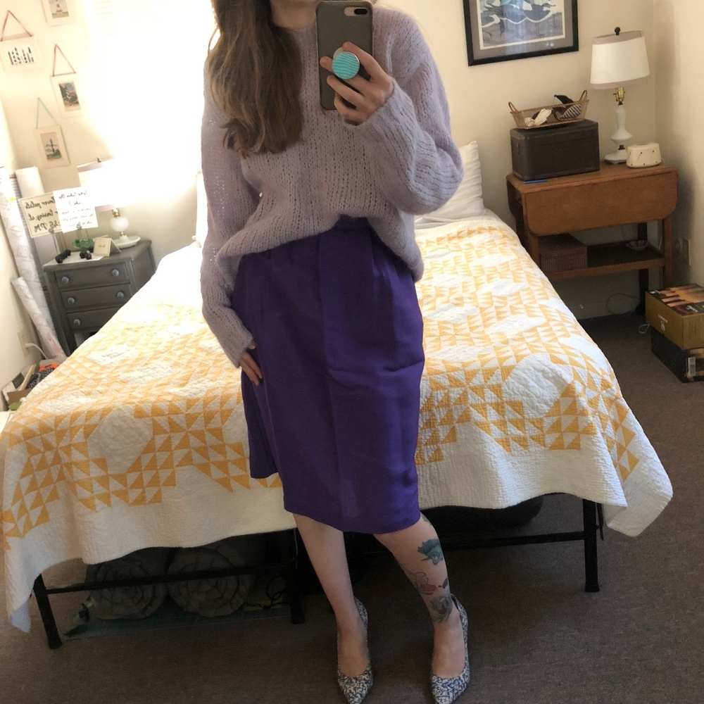 Purple Skirt with POCKETS